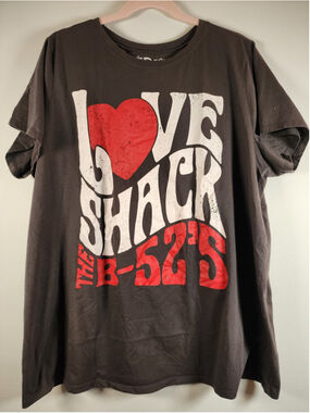 NWOT Torrid The B-52's Love Shack Graphic Tee Vintage Black Plus Size 3 / 3X